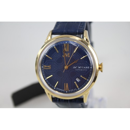 241 - Mens Jas McCabe Ref. JM-1024 Gold Tone Dress Style Wristwatch Automatic       406885