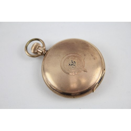 243 - Mens Vintage Waltham Rolled Gold Full Hunter Hand-Wind Pocket Watch       2166303