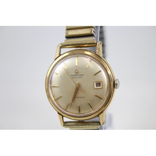 247 - Mens Certina Certidate Gold Tone Vintage Wristwatch Automatic       406882