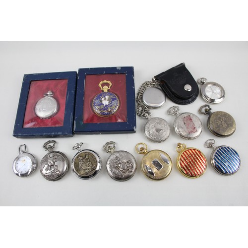 248 - Mens Collectors Quartz Pocket Watches Varoius Styles / Designs x 15      2114908