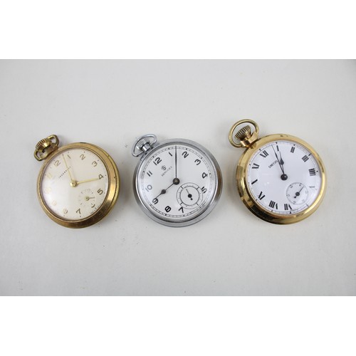 250 - Mens Vintage Open Face Hand-Wind Pocket Watches Inc. Smiths & Ingersoll x 3      2114891