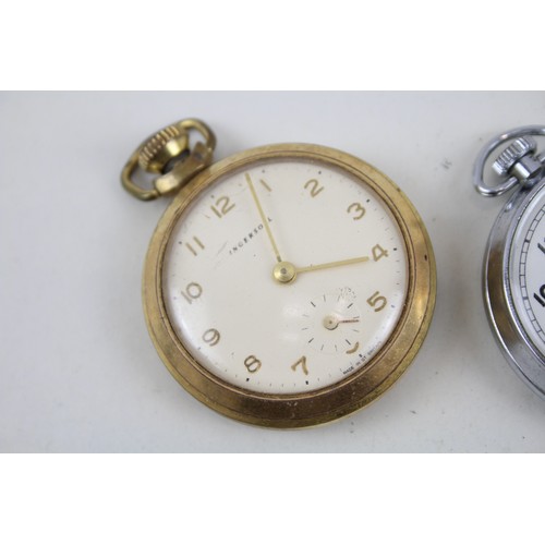 250 - Mens Vintage Open Face Hand-Wind Pocket Watches Inc. Smiths & Ingersoll x 3      2114891