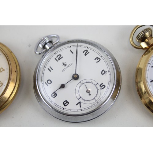 250 - Mens Vintage Open Face Hand-Wind Pocket Watches Inc. Smiths & Ingersoll x 3      2114891