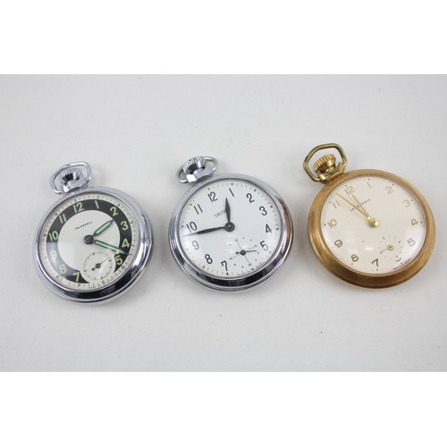 259 - Mens Vintage Open Face Hand-Wind Pocket Watches Inc. Smiths & Ingersoll x 3      2114889