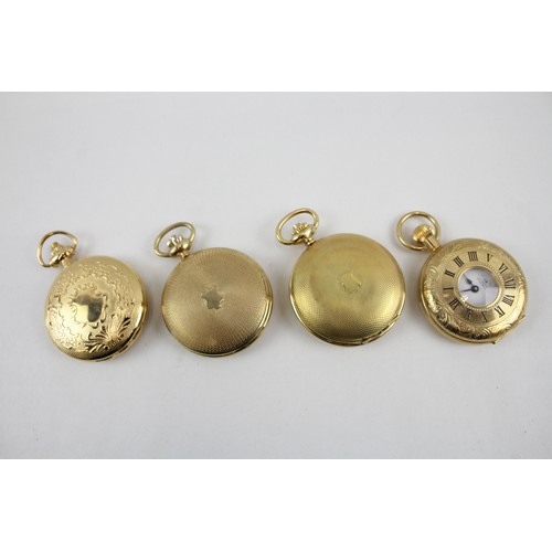 265 - Mens Gold Tone Mechanical Pocket Watches Inc. Jean Pierre x 4      2114902