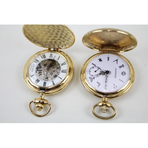 265 - Mens Gold Tone Mechanical Pocket Watches Inc. Jean Pierre x 4      2114902