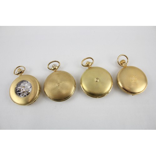 265 - Mens Gold Tone Mechanical Pocket Watches Inc. Jean Pierre x 4      2114902