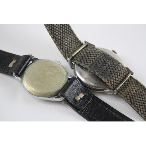 270 - Gent's Vintage Military Style WRISTWATCHES Hand-Wind WORKING Inc. MEDANA Etc x 2      404407