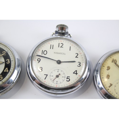 271 - Men's Vintage POCKET WATCHES Hand-wind WORKING Inc. INGERSOLL Etc. x 3      2140491