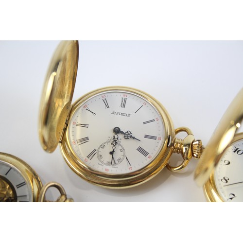 272 - Men's Vintage Full Hunter POCKET WATCHES Hand-wind WORKING Inc. Bentima Etc. x 3      404335