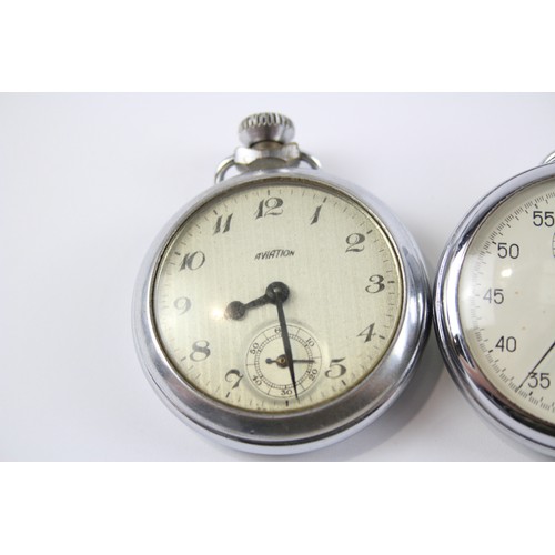 274 - Men's Vintage POCKET / STOP WATCHES Hand-wind WORKING Inc. INGERSOLL Etc. x 3      404324