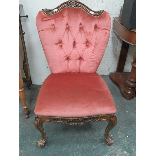 299 - Early 20ct Century Reproduction Boudior Chair. Seat height 16 inches. See photos.