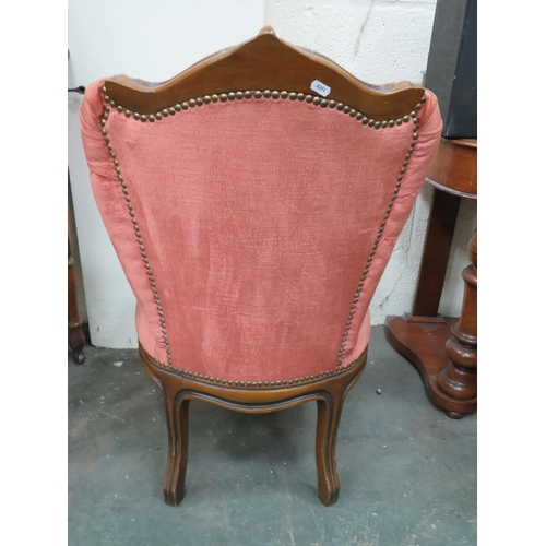 299 - Early 20ct Century Reproduction Boudior Chair. Seat height 16 inches. See photos.