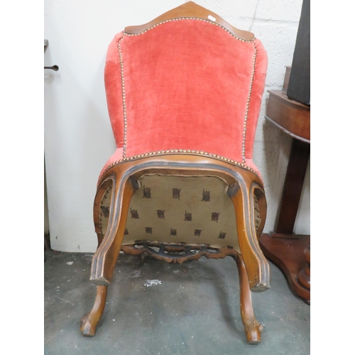 299 - Early 20ct Century Reproduction Boudior Chair. Seat height 16 inches. See photos.