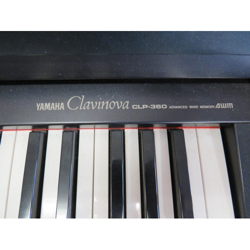 310 - Yamaha Clavinova model CLP-360 Advanced Wave Memory model. In working order with dust cover and lift... 