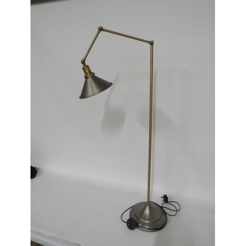 325 - Metal Floor standing lamp in the Angle Poise style  Max Hight 64 Inches. S2