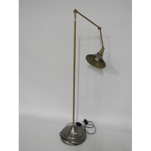 325 - Metal Floor standing lamp in the Angle Poise style  Max Hight 64 Inches. S2