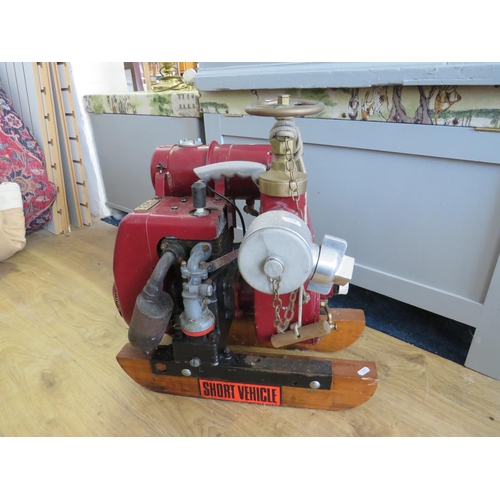 337 - Old Fire Engine Pump by ALCON, used by Scunthorpe Fire Brigade. H:23 x W:20 x D:9 inches. See photos... 