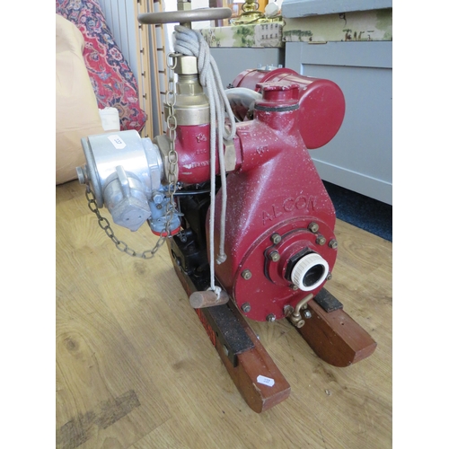 337 - Old Fire Engine Pump by ALCON, used by Scunthorpe Fire Brigade. H:23 x W:20 x D:9 inches. See photos... 