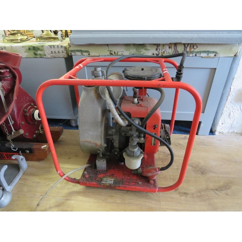 339 - Caged, Vintage Propane powered Generator Fire pump, Made in Birmingham.  Cage measurement 21 inches ... 