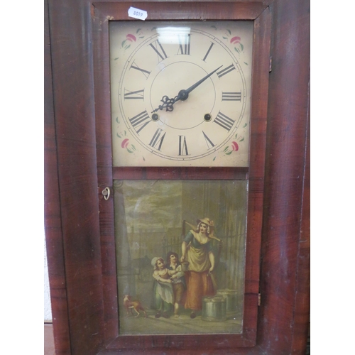 353 - Two Antique Wallclocks both for spares or repairs. Tallest 33 inches long. See photos.