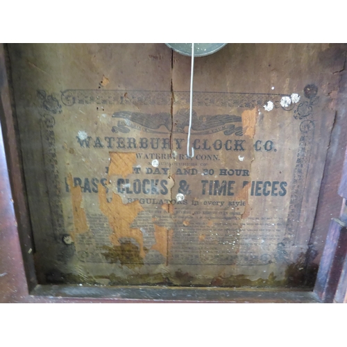 353 - Two Antique Wallclocks both for spares or repairs. Tallest 33 inches long. See photos.