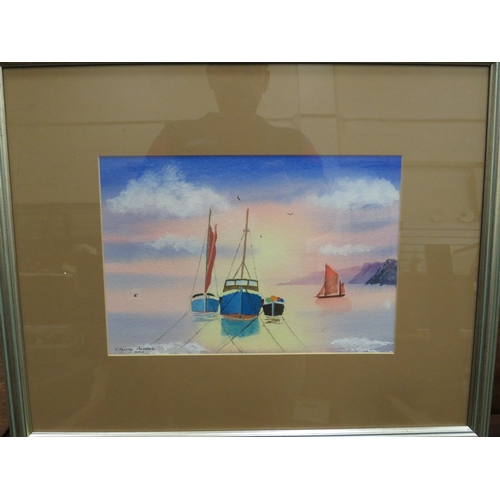 385 - Framed and mounted under glass watercolour 'Golden Moments' by George Dawson plus one other . See ph... 