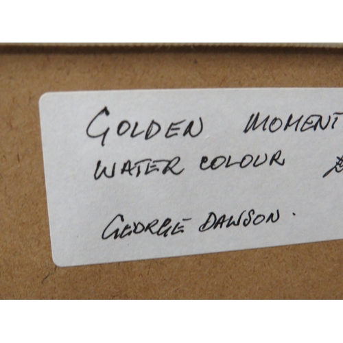 385 - Framed and mounted under glass watercolour 'Golden Moments' by George Dawson plus one other . See ph... 