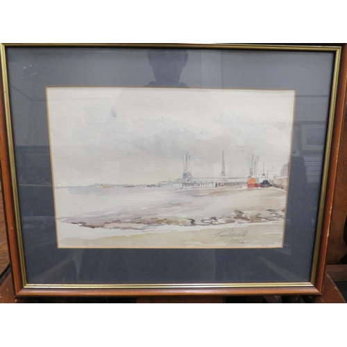 385 - Framed and mounted under glass watercolour 'Golden Moments' by George Dawson plus one other . See ph... 