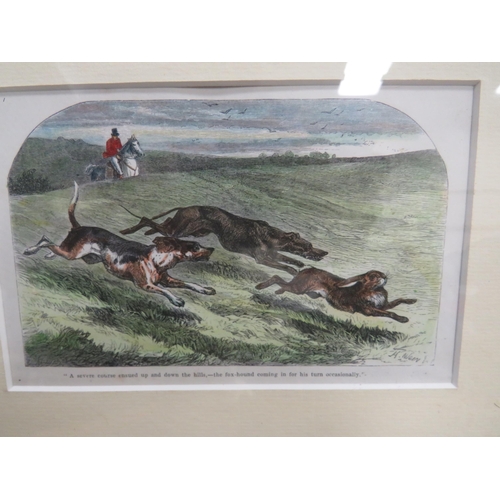 386 - Selection of Equine and Hunting prints  plus old Engrave prints. Largest 20 x 26 inches. See photos.