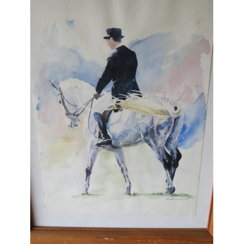 404 - Original Acrylic on Canvas by Gina Hawkshaw of a Dressage Horse 'What's Next'    22 x 19 inches toge... 