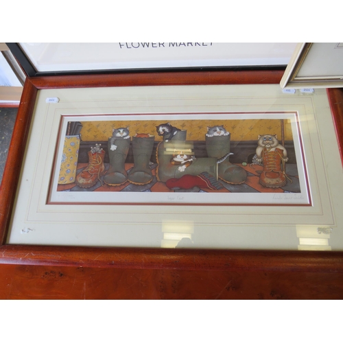 408 - Original Watercolour by James Herriot along with an autographed postcard by artist. Framed and mount... 