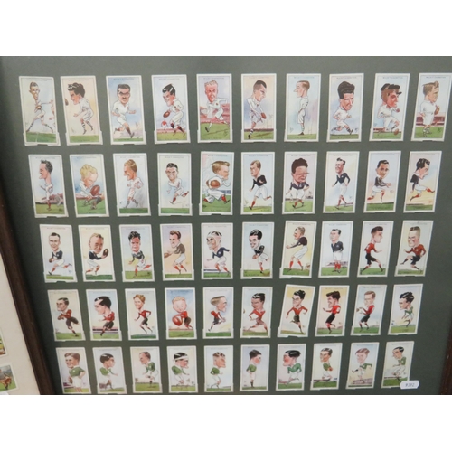 414 - Selection of Vintage Cigarette cards by Wills and Players. All framed. See photos.