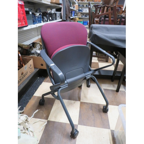 181 - Folding desk / office chair.