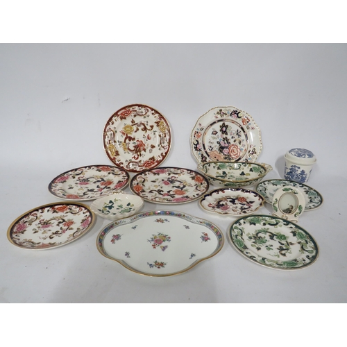 462 - Selection of Masons Ironstone china in the Green Chartruese and Mandalay patterns.