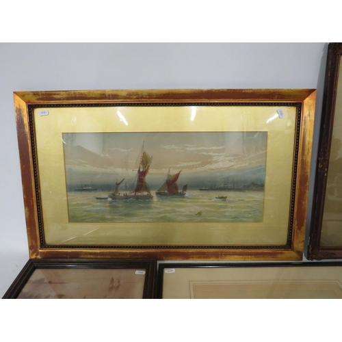 475 - Selection of various boat related watercolours and prints.