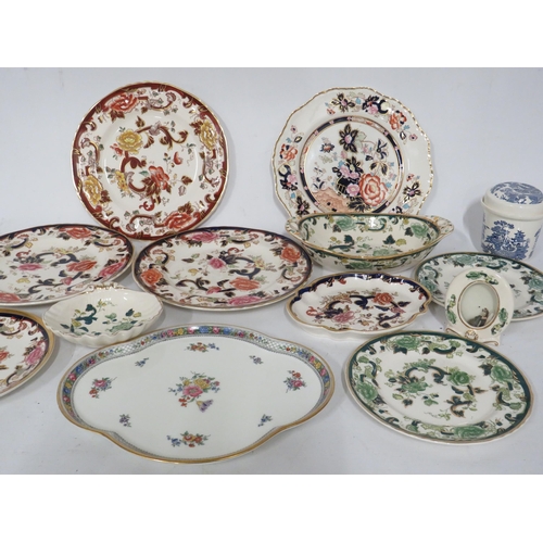 462 - Selection of Masons Ironstone china in the Green Chartruese and Mandalay patterns.