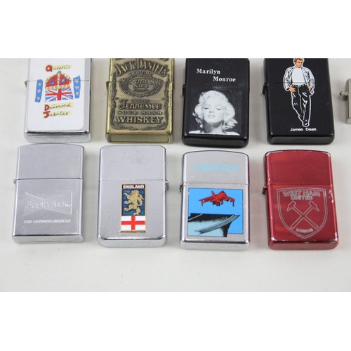 2 - 13 x Assorted Cigarette LIGHTERS Inc Novelty, Marilyn Monroe, James Dean Etc       548689