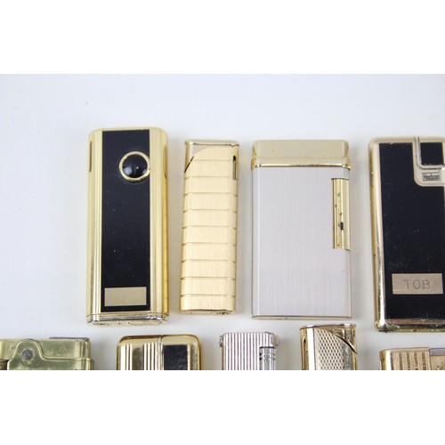 3 - 12 x Assorted Cigarette LIGHTERS Inc Gold Tone, Musical, Ronson, Colibri Etc       548668