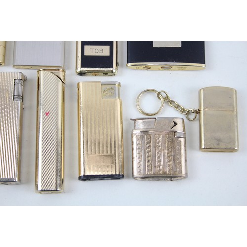 3 - 12 x Assorted Cigarette LIGHTERS Inc Gold Tone, Musical, Ronson, Colibri Etc       548668