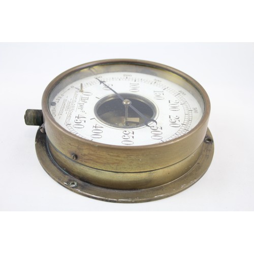 18 - Vintage Gran Cased Steam Ship Prenure Gauge     2216261