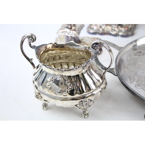 19 - Silver Plate Ware Victorian Style Teapot Candlestick Pairs Entreé Dish x10 7097g     2121964