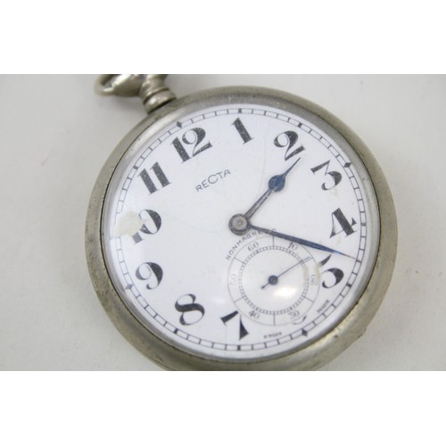 41 - Mens Recta Railway Issue LMS Pocket Watch Hand-Wind Working      407219