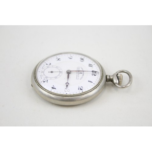 43 - Mens Eberhard & Co. Chronometre Open Face Pocket Watch Hand-Wind Working      407217