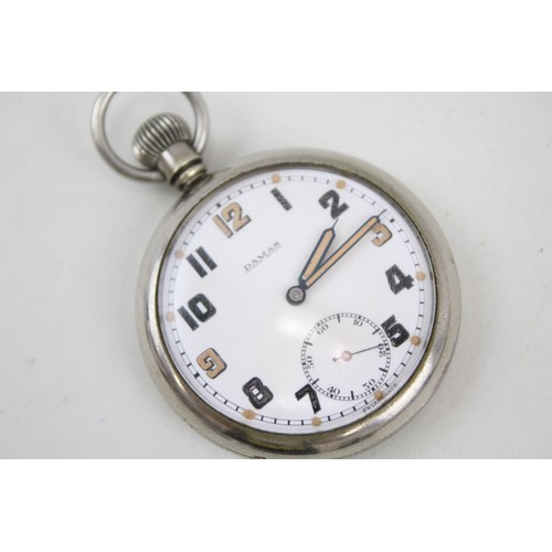 45 - Mens Damas Military Issue GSTP Pocket Watch Hand-Wind Working      407220