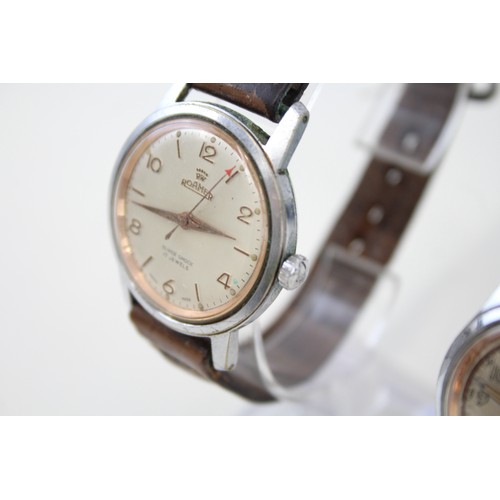 53 - Mens Vintage Military Style Wristwatch Hand-Wind Inc. Roamer  x 2     407207