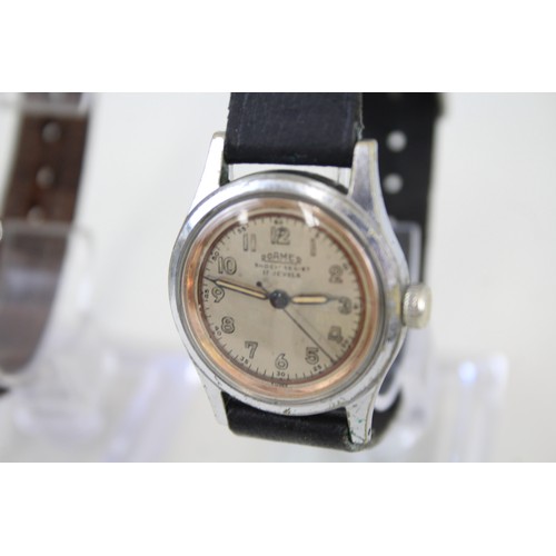 53 - Mens Vintage Military Style Wristwatch Hand-Wind Inc. Roamer  x 2     407207