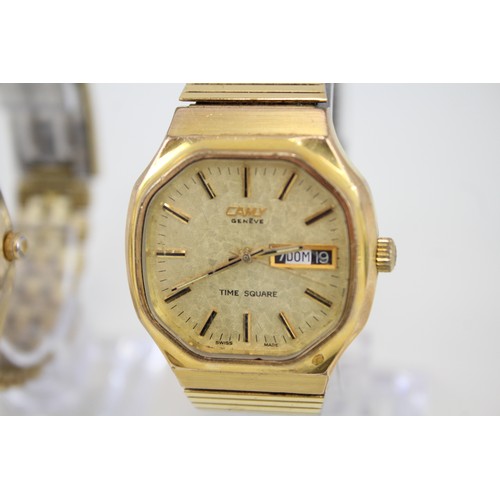 54 - Mens Vintage Gold Tone Wristwatch Hand-Wind /Automatic Inc. Citizen x 3     407210