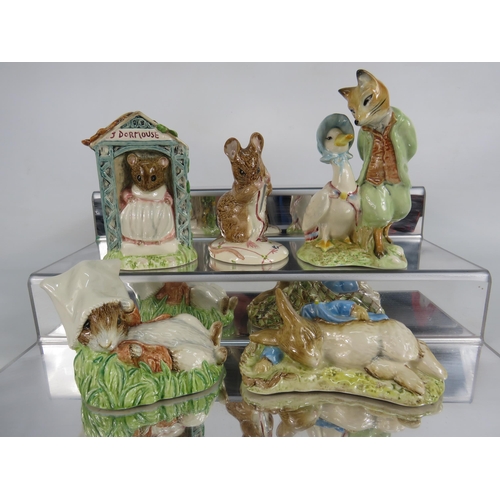 22 - 5 Royal Albert Beatrix Potter figurines.