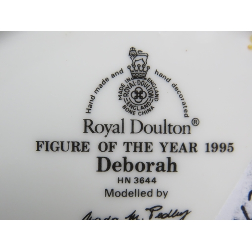 26 - 3 Royal Doulton Figures of the Year 1999 Lauren HN3975, 1995 Deborah HN3644 & Emma HN3714. Tallest s... 